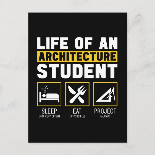 Leben auf einem Architekten-Architekturjob Feiertagspostkarte (Vorderseite)