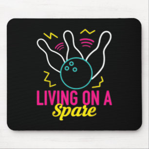 Leben auf einem lustigen Bowling-Ligabowler-Vintag Mousepad