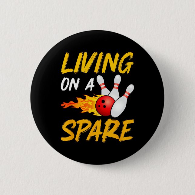Leben auf Ersatzbowling-Pin-Strike-Bowling-Spieler Button (Vorderseite)