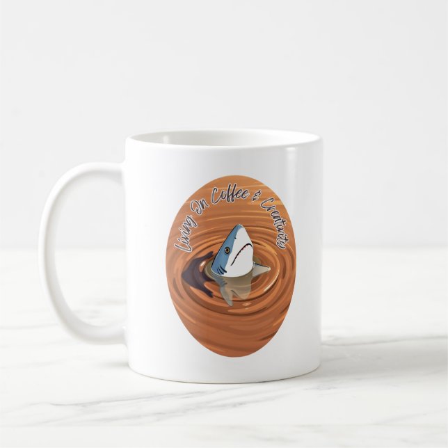 Leben auf Kaffee und kreative Tasse (Links)