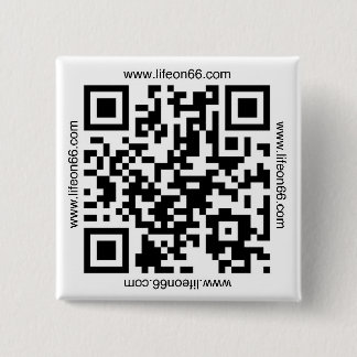 Leben auf Knopf 66 (QR Code) Button