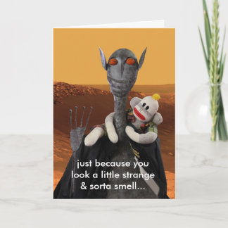 Leben auf Mars-Geburtstag Karte