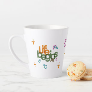 Leben beginnt bei (Anpassen) Latte-Tasse Milchtasse