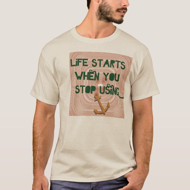 Leben beginnt - nüchterne Erholung T-Shirt (Vorderseite)