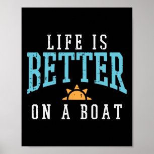 Leben besser auf dem Schiff Funny Saille Crew Männ Poster