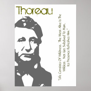 Leben besteht aus Wildnis Thoreau Poster