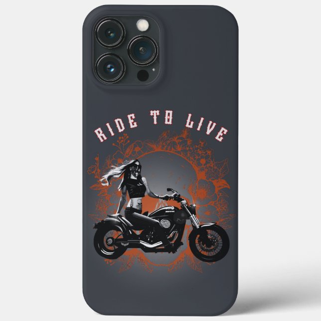 Leben - Bikermädchen Case-Mate iPhone Hülle (Rückseite)