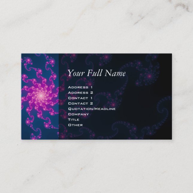 Leben-Blumen-Fraktal-Kunst Visitenkarte (Vorderseite)