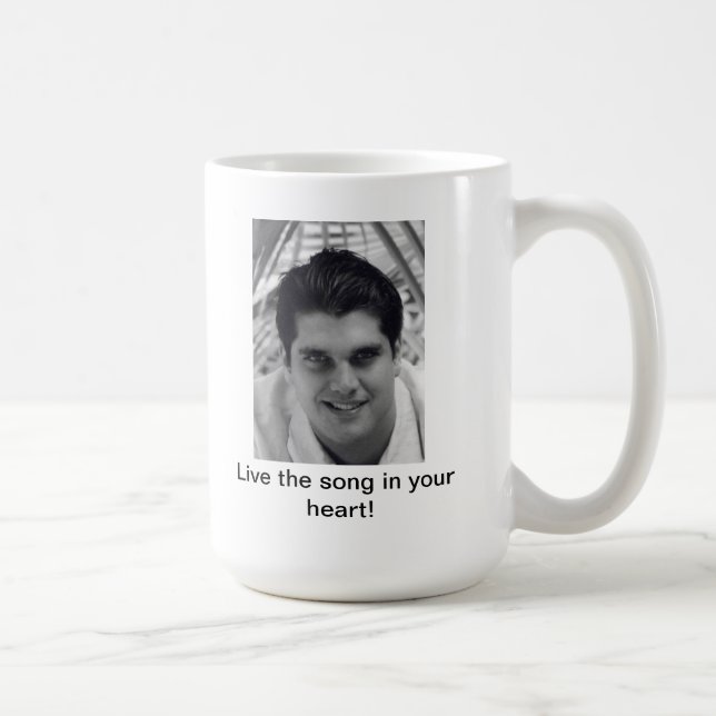 Leben das Lied in Ihrem Herzen! Schale mit Kaffeetasse (Rechts)