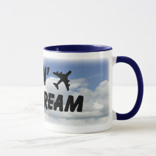 Leben das Traumblau bewölkt Tasse