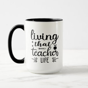 Leben, dass Lehrer Leben Wordart Tasse