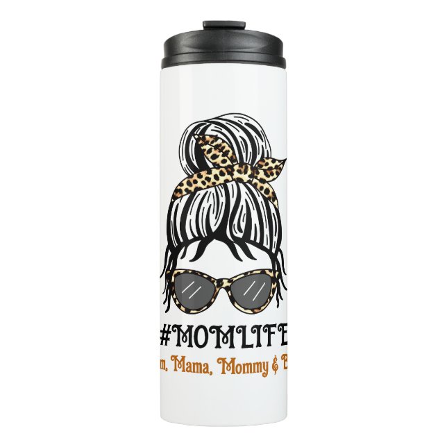 Leben der Mama | Mama, Mama, Mommy, Bruh Thermosbecher (Vorderseite)
