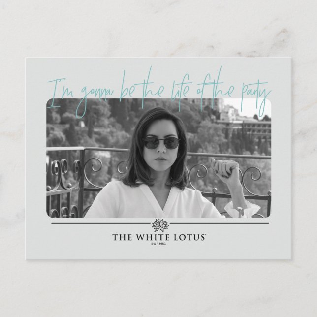 Leben des Party - Der weiße Lotus Postkarte (Vorderseite)