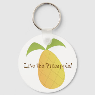 Leben die Ananas Schlüsselanhänger