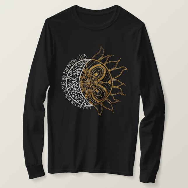 Leben durch die Liebe der Sonne am Mond Niedlicher T-Shirt (Design vorne)