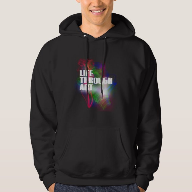 Leben durch Kunst Hoodie (Vorderseite)