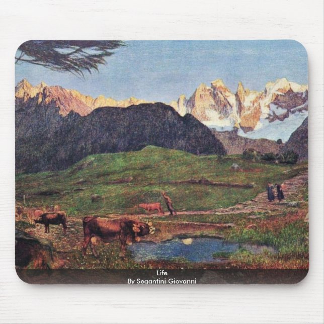 Leben durch Segantini Giovanni Mousepad (Vorne)