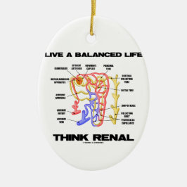 Leben ein ausgeglichenes Leben denken Nieren Keramik Ornament