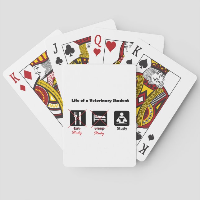 Leben ein der Tierarzt-Studenten-Spielkarten Spielkarten (Rückseite)