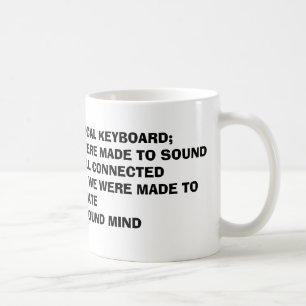 LEBEN: EINE RIESIGE MUSIKALISCHE TASTATUR; WIR KAFFEETASSE