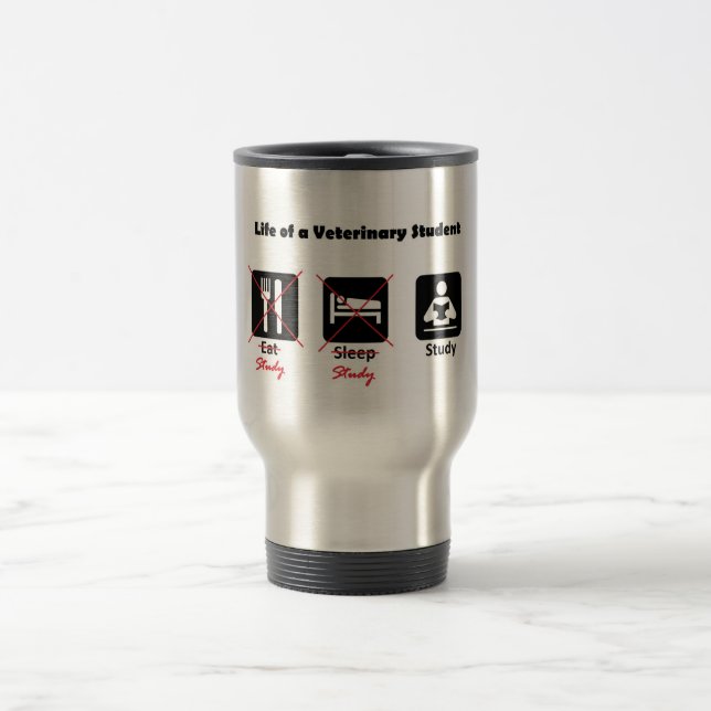 Leben einer Veterinärstudentenreise-Tasse Reisebecher (Mittel)