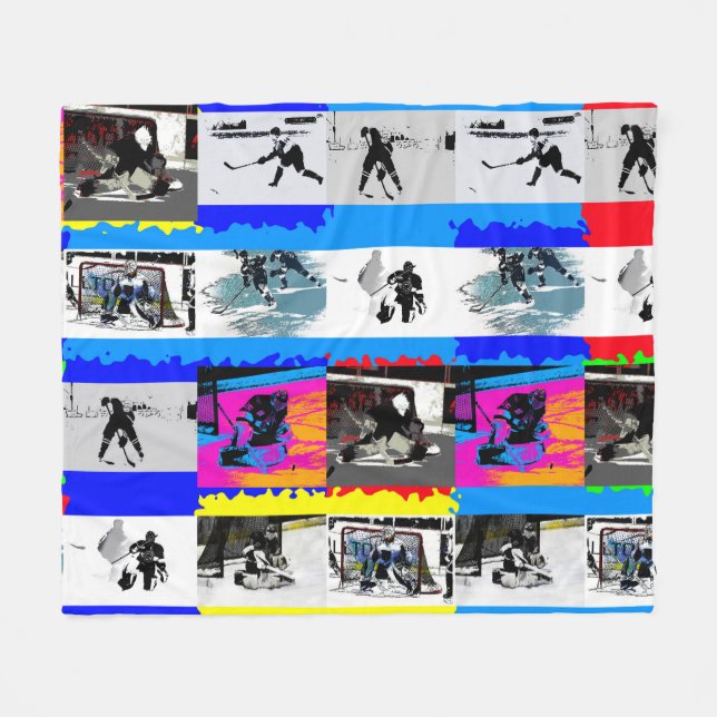 Leben eines Hockeyspielers - Eishockey Fleecedecke (Vorderseite (Horizontal))