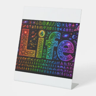 Leben eines Starkind | Weltraumthemen-Print auf Fo Sockelschild