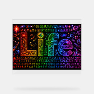 Leben eines Starkind Weltraumthemen-Print aus Fo Acrylschild