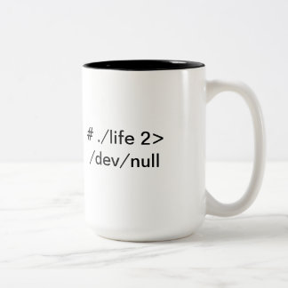 Leben-Fehler in der Schlag-Tasse Zweifarbige Tasse