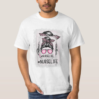 Leben gebleicht Rosa Leopard T-Shirt