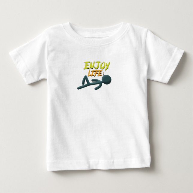 Leben genießen baby t-shirt (Vorderseite)
