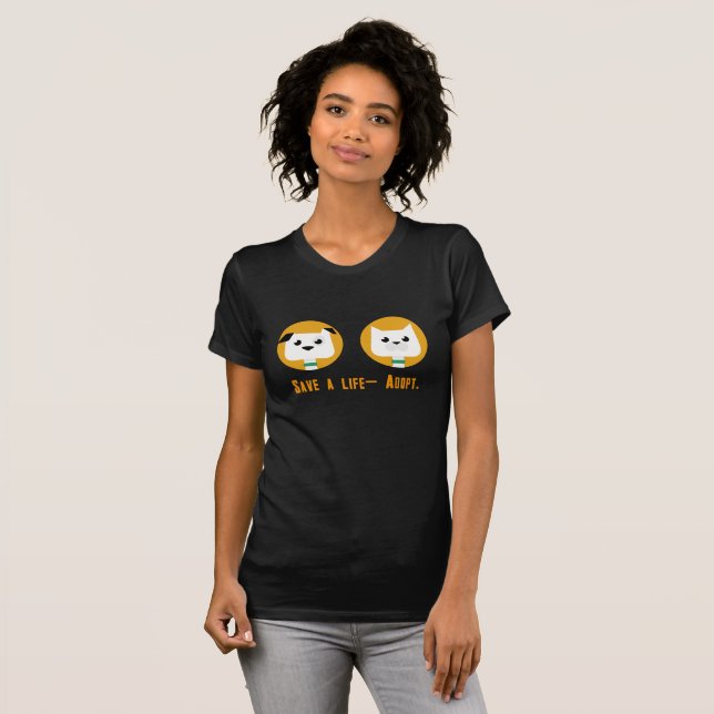Leben gerettet - Adoptiert T-Shirt (Vorne ganz)