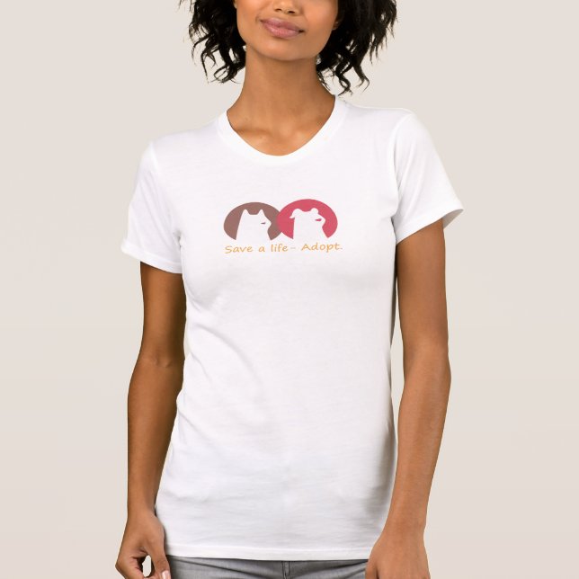 Leben gerettet - adoptiert T-Shirt (Vorderseite)