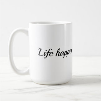 Leben geschieht Tasse