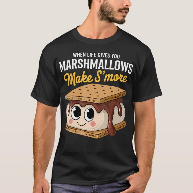 Leben Gibt Dir Marshmallows Camping Smores Kawaii  T-Shirt (Vorderseite)