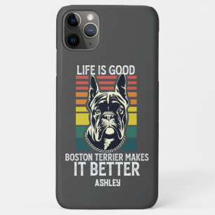 Leben gut mit Boston Terrier Retro Vintage Case-Mate iPhone Hülle
