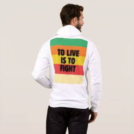Leben heißt kämpfen - Retro Streifen Inspiration Hoodie