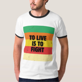 Leben heißt kämpfen - Retro Streifen Inspiration T-Shirt