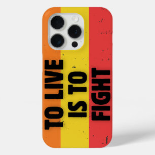 Leben heißt Kämpfen - Retro-Streifen Inspirierend Case-Mate iPhone Hülle