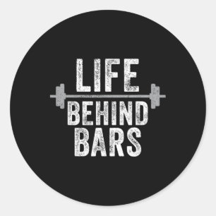 Leben hinter Bars Gewicht Lifting Gym Workout Body Runder Aufkleber