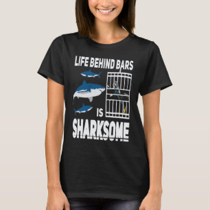Leben hinter Gittern ist sharksome Tauchen Hai D T-Shirt