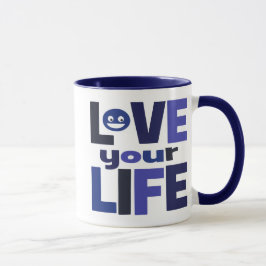 Leben Ihr Leben, Liebe Ihr Leben-Blau Tasse