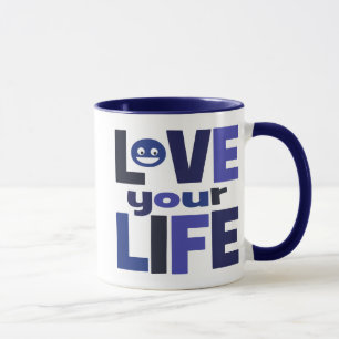 Leben Ihr Leben, Liebe Ihr Leben-Blau Tasse