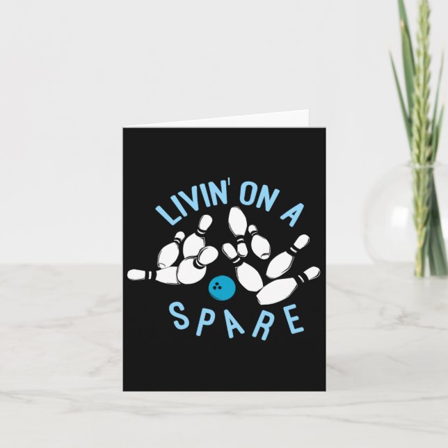 Leben im Freien - Funny Bowler und Bowling Karte (Vorderseite)