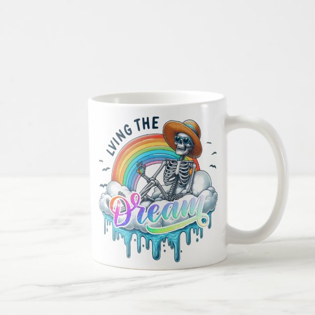 Leben im Traum - Skelett Kaffeetasse (Rechts)