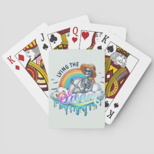 Leben im Traum - Skelett Spielkarten