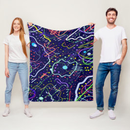 Leben im Weltraum Fleecedecke