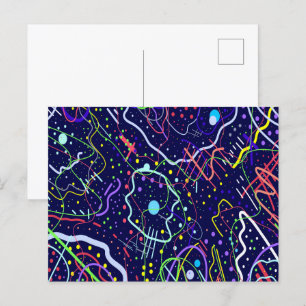 Leben im Weltraum Postkarte