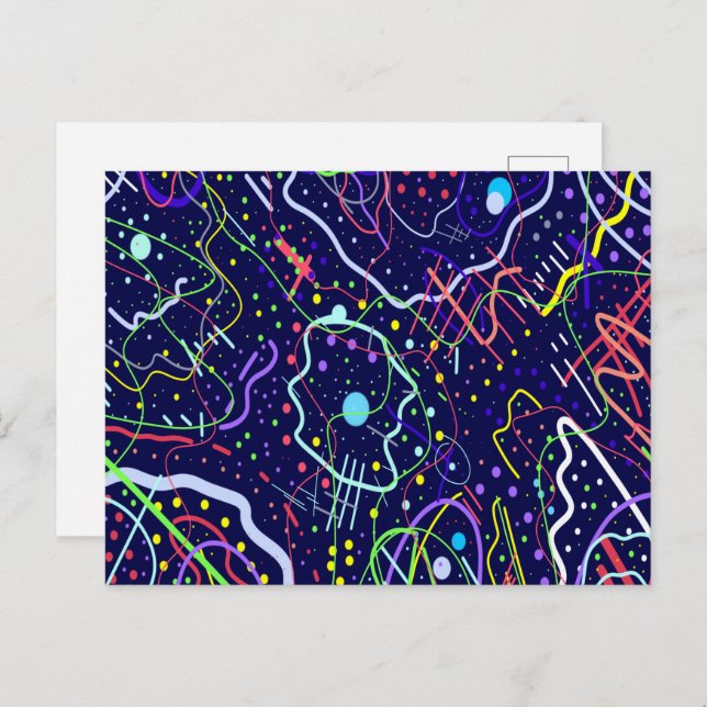 Leben im Weltraum Postkarte (Vorne/Hinten)