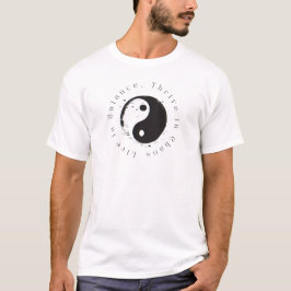 Leben in Balance Moderner Ying Yang T-Shirt